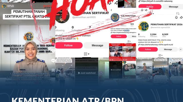 Kementrian ATR/BPN tegaskan tidak ada pemutihan sertipikat tanah