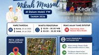 Ilustrasi kepadatan arus lalu lintas dan imbauan bagi calon penumpang di Stasiun Kediri